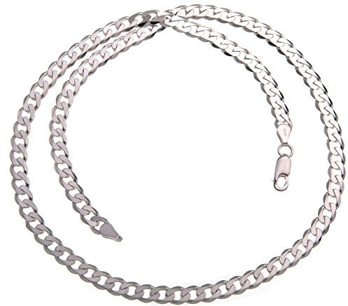 SILBERKETTEN STORE DEIN SCHMUCK ONLINE SHOP Panzerkette Breite 5mm |echt 925 Silber| hochglanzpolierte Silberkette mit Karabiner