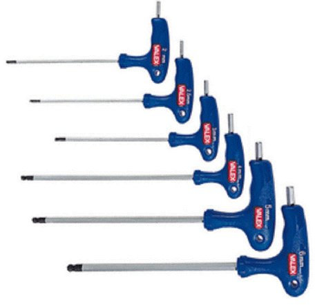 Set 6 pezzi cacciaviti a T brugola esagonali BALL-POINT