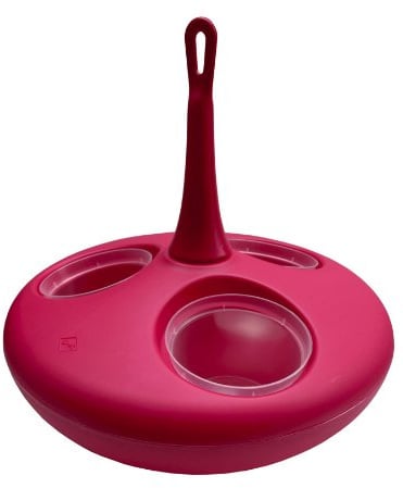 BHR SAPO40FR Apollo 40 - Fioriera sospesa da Giardino, in plastica soffiata, 39 cm, Colore Rosso Lampone