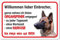 AdriLeo Schild - Vorsicht Malinois - Willkommen Lieber Einbrecher - (20x30cm) / Achtung Hund Wachhund robust langlebig UV-beständig wetterfestes Warnschild