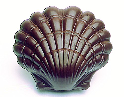 Moule à coquille saint-jacques La Brunoise. 2 empreintes pour 1 coquille. Blanc.