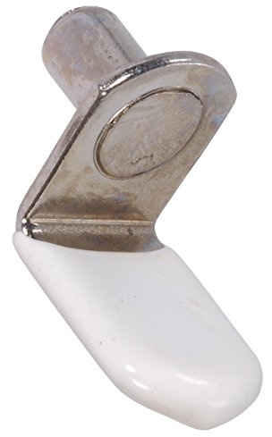 Hillman Zink-Regalstifte mit weißer Kunststoffspitze (0,95 cm Länge, passend für 6,35 mm Loch), 12 Stück
