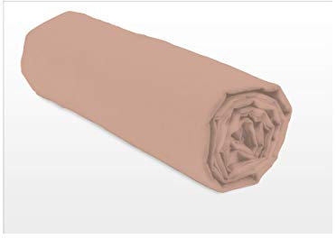 Drap Housse 100% Coton – 57 Fils/cm² – Taille 90x190 cm – Rose – Bonnet 25 cm – Tissage serré – Doux, Respirant, Lavable