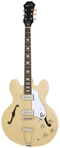 Epiphone Casino Thin-Line Hollow Body E-Gitarre, Naturlack (Mahagoni Hals, Ahorn Korpus)