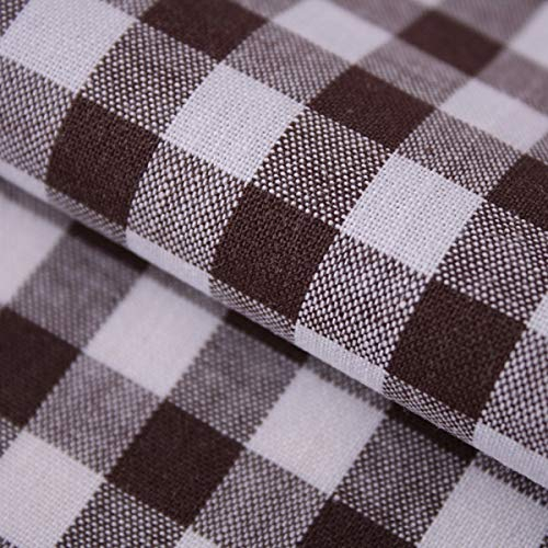 Stoff Meterware Karo 1x1 cm Baumwolle - Baumwollstoff, Züchen, Gingham, Bauernkaro, Kariert, Karomuster, Landhaus, Deko, Nähen, Basteln (Braun)