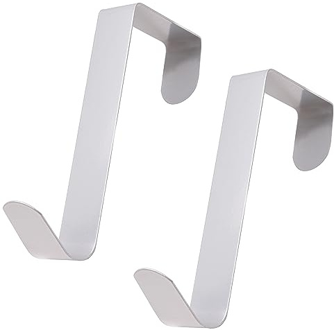 Toyland® Pack of 2-13cm Metal Over The Door Wreath Hangers - Ultra Slim - Seasonal Decoration Accessories