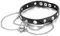JewelryWe Schmuck Herren Damen Choker Kette Halsband, Gothic Lolita Leder Halskette mit Totenkopf Schädel Anhänger Schwarz Silber