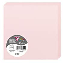 Clairefontaine 2855C Packung (mit 25 Doppelkarten Pollen, Gefaltet, 135 x 135 mm) 210g, Rosa