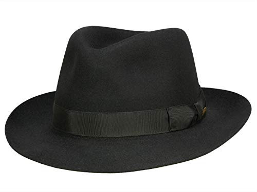 STETSON Herren Fedora Hut Penn Schwarz