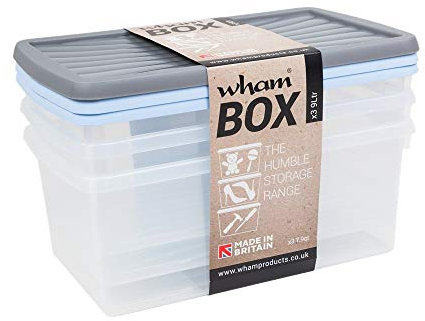 9.0 Litre Wham Box and Lid Pack of 3