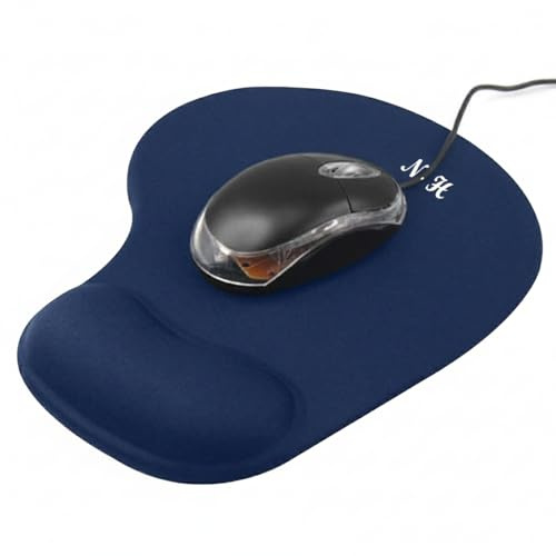 Mouse Mat ANTI-SLIP COMFORT MOUSE PAD MAT WITH GEL FOAM REST WRIST SUPPORT FOR PC LAPTOP (Blue, Regular)