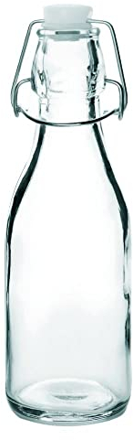 Ibili - Bouteille Vintage, 0,25 L, Verre, Réutilisable, Modèle Aléatoire
