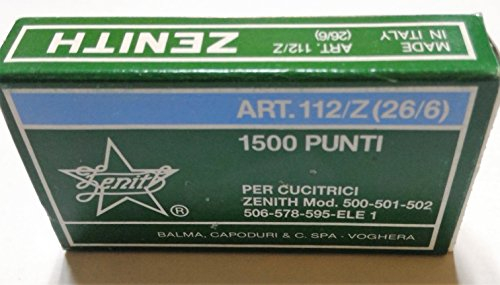Heftklammern Zenith 26/6 Art. 112/Z Box mit 1500 Heftklammern