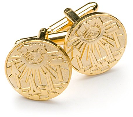 THE MASONIC COLLECTION Herren-Manschettenknöpfe Freimaurer, goldfarben, Einheitsgröße, Messing, Keine Edelsteine