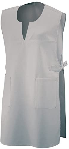 EXNER Überwurf-Kittel, Überwurf-Schürze, Chasuble ohne Arm, mit V-Auschnitt, Farbe silbergrau, Größe I