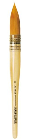 da Vinci Watercolor Series 488 CosmoTop Spin Paint Brush, Round Synthetic with Lacquered Natural Handle, Size 10 (488-10)