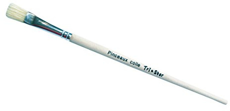 Tristar - Pinceaux pour Colle - Application de Colle Blanche, à Bois, à Solvant et Vernis - Poils en Soie de Cochon - Manche en Bois - Activités de Loisirs Créatifs - Lot de 10
