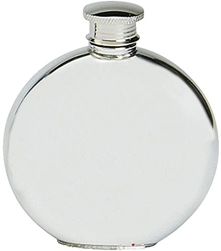 Hip Flask Round Plain Design 6oz Screw Top Great for Engraving