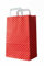 Papiertragetaschen mit Flachhenkel Punkte ROT (32 + 12 x 40 cm, 25 Stück)