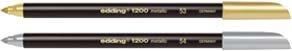 Edding 2x Fasermaler 1200 gold und silber, Rundspitze, Markierstift