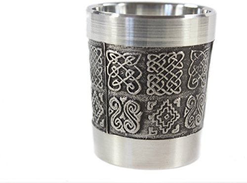 Irisches Schnapsglas, keltische Knoten, Zinn, 3 l, hergestellt in Irland