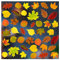 Herbstliche Aufkleber in Farbe in buntem Blätter-Design. Fenster-Aufkleber von Stickers4., Textil, weiß, Set 2 - 42 leaves