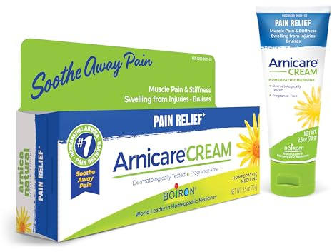 Boiron Arnicare Cream for Joint Pain, Muscle Pain, Swelling, Soreness, Stiffness, and Bruises - Fast Absorbing and Fragrance-Free - 2.5 oz