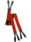 Olata Y Hosenträger zum Knöpfen | Unisex Hosenträger – 3,5 cm. Rot (Normal)