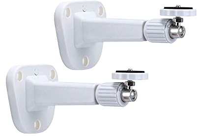 Bestga 2 PCS Adjustable Universal Wall Ceiling Mounts, BS07 15.5cm Pan Tilt Security Camera Brackets for CCTV CCD Box Body Dome Bullet Camera Home Surveillance System - white