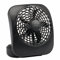 O2COOL Treva tragbarer Desktop-Luftventilator, 12,7 cm (5 Zoll), 2 Kühlgeschwindigkeiten, kompaktes Falt- und Kipp-Design, Schwarz
