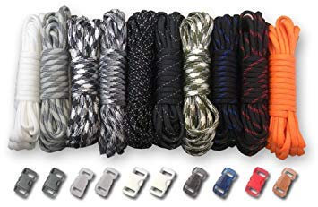 PARACORD PLANET Survival & Notfall-Armband Kits (Cobra Braid Anleitung im Lieferumfang enthalten) einzigartige Kits, Tactical