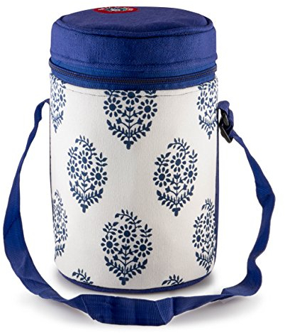 isotherme Bleu à motifs Tiffin Sac de transport pour grand Tiffin à 4 étages