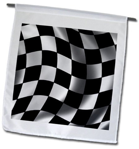 3dRose FL_155076_1 Fahne für Rennsport, Wellen und Gartenflagge, 30,5 x 45,7 cm