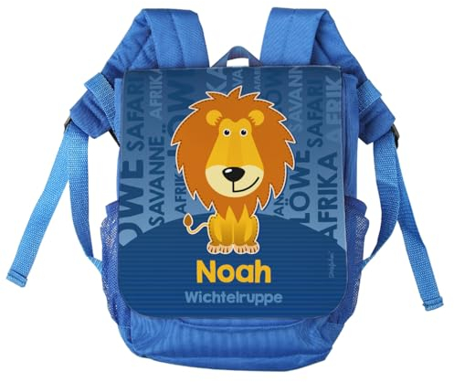 Striefchen® Kinderrucksack für Kita - Löwe - mit Namen und Gruppe des Kindes