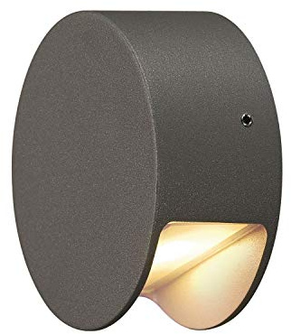 SLV PEMA Leuchte Aluminium/Glas Schwarz 231015, Anthrazit / Schwarz, 4.2 x 4.2 x 9 cm