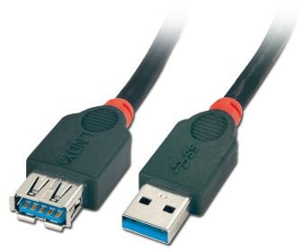 LINDY 1m USB 3.0 Extension Cable - Type A Male to A Female, Black