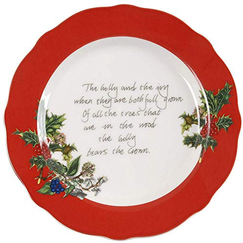 Portmeirion Holly & Ivy Red Border Accent Plate