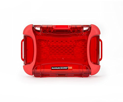 NANUK 330-0009 Nano Series - Custodia rigida impermeabile per cellulari, fotocamere ed elettronica, colore: Rosso