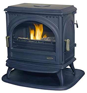 GODIN - 366102 - Poêle à bois bûches Petit Carvin - 8kW - Noir anthracite