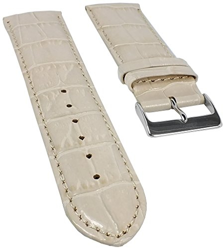 Herzog Uhrenarmband Kalbsleder Creme 20364S, Stegbreite:26mm