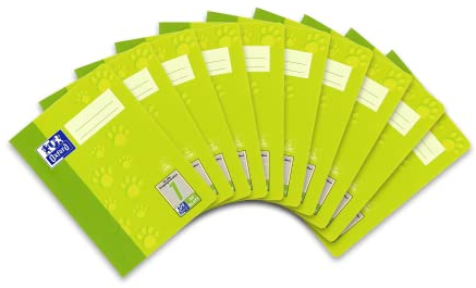 Oxford Schulheft A5, 32 Blatt, Lineatur 1, liniert, 10 Stück