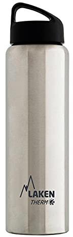 Laken Classic Botella Térmica Acero Inoxidable 18/8 y Doble Pared de Vacío, Unisex adulto, Plateado, 1000 ml