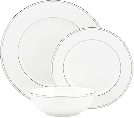 Lenox Federal Platinum LNX-403 Geschirr-Set, 3-teilig, Weiß