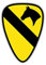 Aufkleber/Sticker 1st Us Cavalry Division Wappen Emblem US Army 7x5cm A961