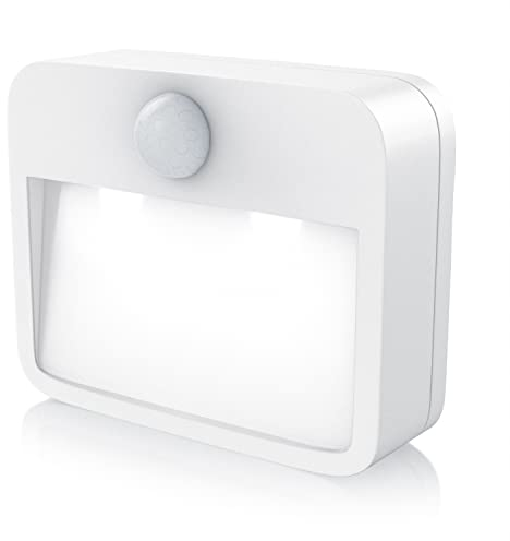 CSL - Brandson - LED Nachtlicht mit Bewegungsmelder und Helligkeitssensor Dämmungssensor - Batteriebetriebene Nachtleuchte Nachtlampe - Energieklasse A