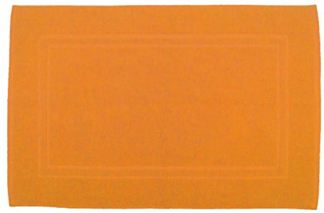 Julie Julsen, tappetino da bagno, di alta qualità, 900 g/m², in cotone, tappetino scendi-doccia, Cotone, Orange, 50 x 80 cm