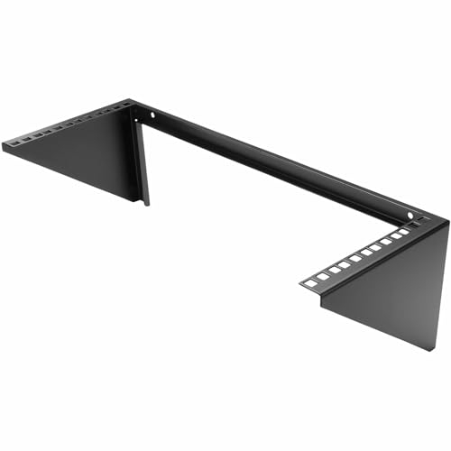 StarTech.com Rack Vertical 4U à Montage Mural - Rack 19 en Acier pour Montage Vertical pour Panneaux Réseau/Serveur/Patch - Capacité Max. 56kg - Accessoires de Montage Inclus - Noir (RK419WALLV)