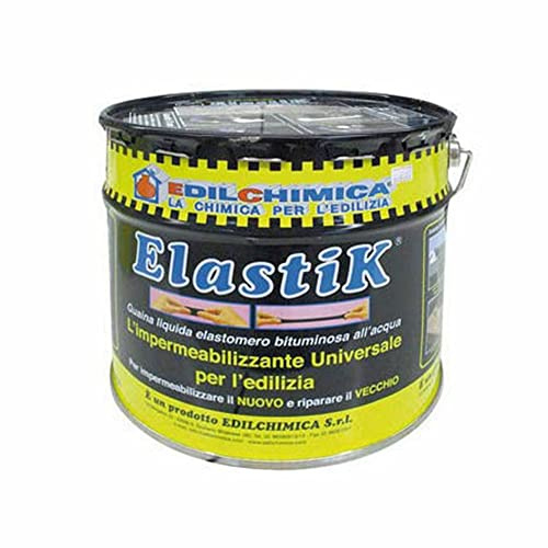 Edilchimica Elastik, imperméabilisant, 20 kg noir, joint de scellage en bitume, SEALANT, Bardage, Gouttière, Mur, Sol