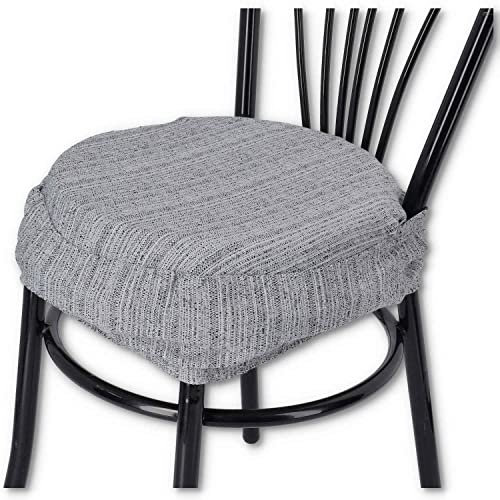 Casatessile Melange Cuscino Jacquard Rotondo con Fascia - Grigio