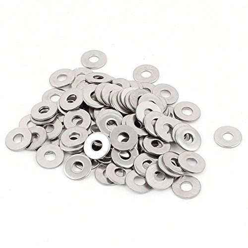 sourcingmap Rondelle Plate M3 3mm métriques 304 en acier inoxydable joints 100pcs